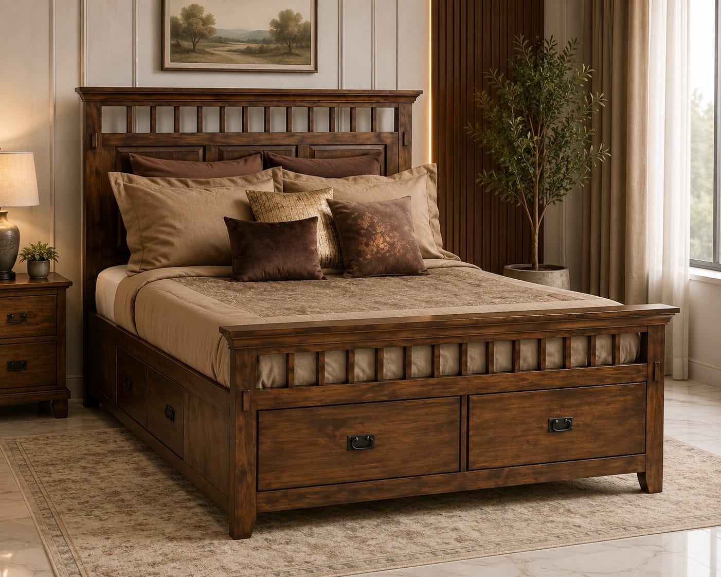Maharaja Wave Panel Bed